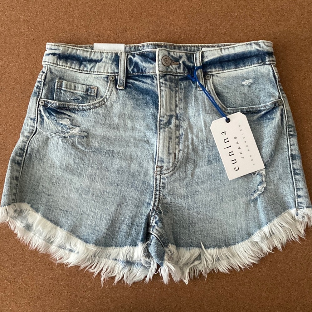 Eunina Lulu High Rise Denim Shorts for Women